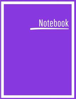 Notebook: College Ruled, Lined, Notebook for School, Work, 1 Subject, Purple, Soft Cover de Blanketyblank Journals