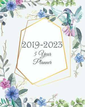 2019-2023 5 Year Planner: Floral and Bird for 60 Months Planner and Calendar Agenda and Organizer 8 X 10 with Holidays de Joni Stallworth