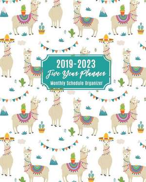 2019-2023 Five Year Planner: 60 Months Calendar, Monthly Schedule Organizer de Jackie Bell