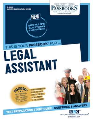 Legal Assistant (C-2980): Passbooks Study Guide Volume 2980 de National Learning Corporation