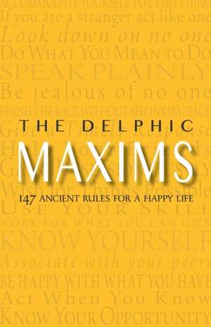 The Delphic Maxims de Warbler Press