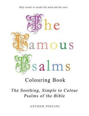 The Famous Psalms Colouring Book de Esther Pincini