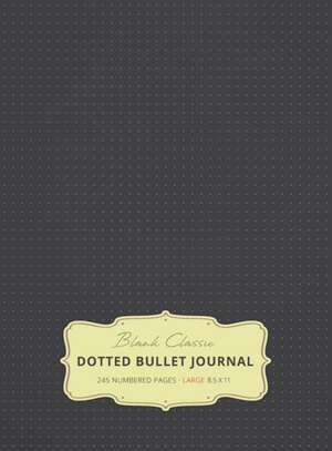 Large 8.5 x 11 Dotted Bullet Journal (Gray #2) Hardcover - 245 Numbered Pages de Blank Classic