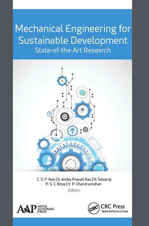 Mechanical Engineering for Sustainable Development: State-of-the-Art Research de C.S.P. Rao