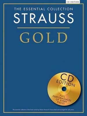 STRAUSS GOLD ESSENTIAL COLLECTION PIANO BOOK/CD