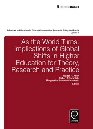 As the World Turns – Implications of Global Shifts in Higher Education for Theory, Research and Practice de Walter R. Allen