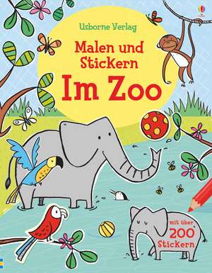 Malen und Stickern: Im Zoo de JESSICA GREENWELL