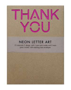 Neon Letter Art Wallet Notecards de CICO Books