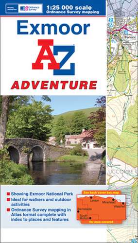 Exmoor A-Z Adventure Atlas de A-Z maps