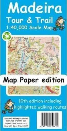 Madeira Tour and Trail Map paper edition de David Brawn