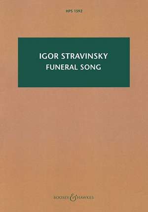 Funeral Song, Op. 5: Hawkes Pocket Score 1592 de Igor Stravinsky