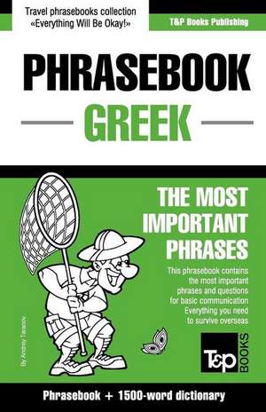 English-Greek Phrasebook and 1500-Word Dictionary de Andrey Taranov