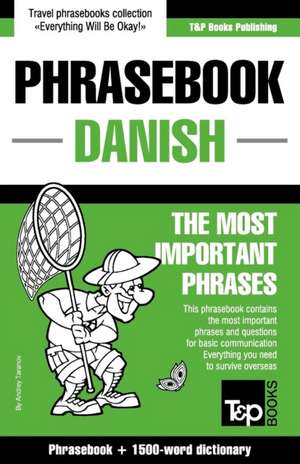 English-Danish Phrasebook and 1500-Word Dictionary de Andrey Taranov