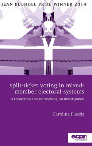 Split-Ticket Voting in Mixed-Member Electoral Systems de Carolina Plescia