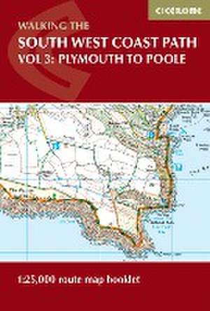 South West Coast Path Map Booklet - Vol 3: Plymouth to Poole de Paddy Dillon