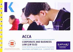 CORPORATE AND BUSINESS LAW (LW - GLO) - POCKET NOTES de KAPLAN PUBLISHING