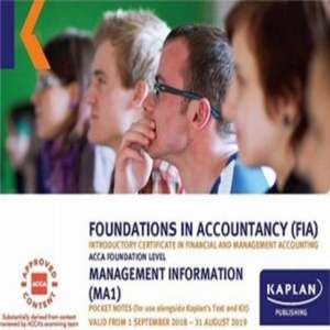 Kaplan Publishing: MA1 - MANAGEMENT INFORMATION - POCKET NOT de Kaplan Publishing