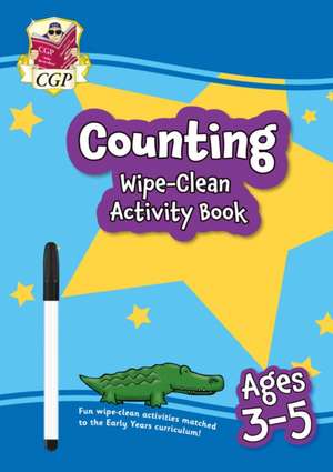 Counting Wipe-Clean Activity Book for Ages 3-5 (with pen) de Cgp Books