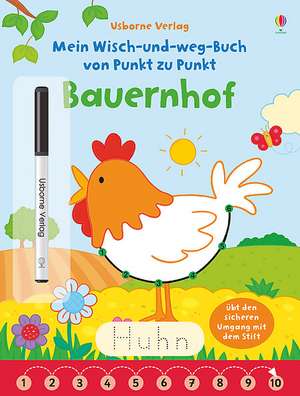 Mein Wisch-und-weg-Buch von Punkt zu Punkt: Bauernhof de Katrina Fearn