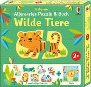 Allererstes Puzzle & Buch: Wilde Tiere de Matthew Oldham