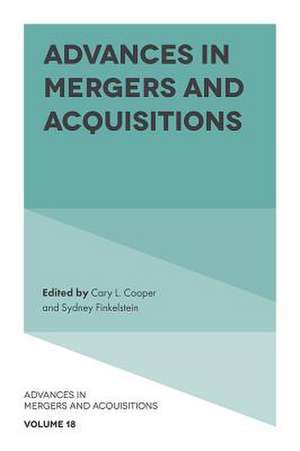 Advances in Mergers and Acquisitions de Cary L. Cooper