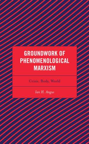 Groundwork of Phenomenological Marxism de Ian H. Angus