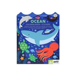 Ocean Coloring Book + Stickers de Petit Collage