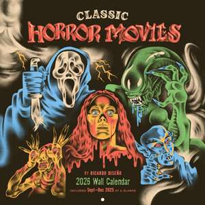 Classic Horror Movies 2026 Wall Calendar de Ricardo Diseño