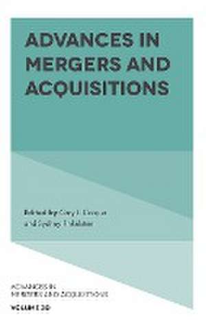 Advances in Mergers and Acquisitions de Cary L. Cooper