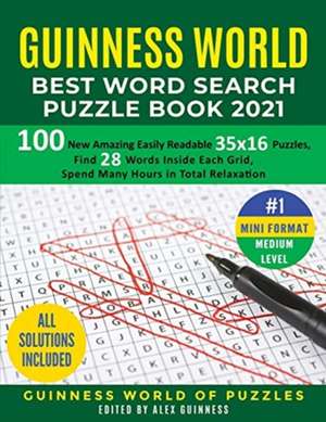 Guinness World Best Word Search Puzzle Book 2021 #1 Mini Format Medium Level de Guinness World of Puzzles