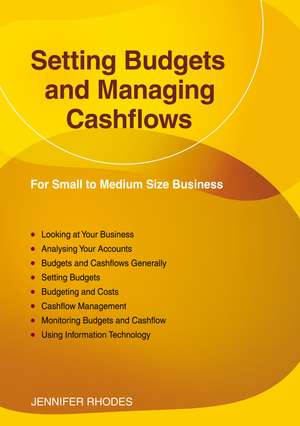 Setting Budgets And Managing Cashflows: For Small to Medium Business de Jennifer Rhodes