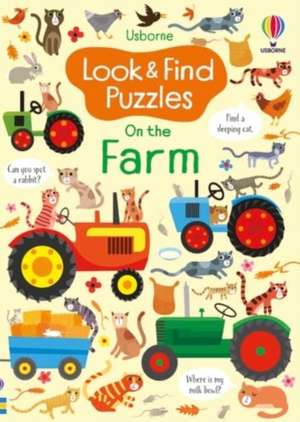 Look and Find Puzzles On the Farm de Kirsteen Robson