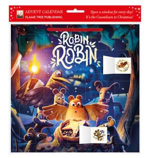 Aardman: Robin Robin Advent Calendar (with stickers) de Flame Tree Studio