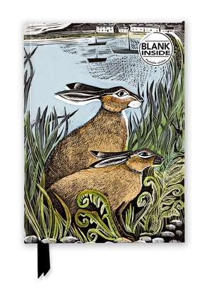 Angela Harding: Rathlin Hares (Foiled Blank Journal) de Flame Tree Studio