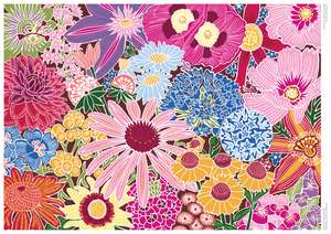 Adult Sustainable Jigsaw Puzzle Kate Heiss: Abundant Floral: 1000-pieces. Ethical, Sustainable, Earth-friendly de Flame Tree Studio