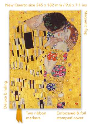 Gustav Klimt: The Kiss (Foiled Quarto Journal) de Flame Tree Studio