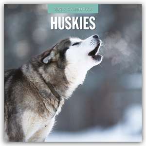 Huskies - Husky - Huskys 2025 - 16-Monatskalender de Robin Red