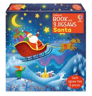 Usborne Book and 3 Jigsaws: Santa de Sam Taplin