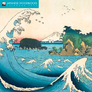 Japanese Woodblocks Wall Calendar 2025 (Art Calendar) de Flame Tree Studio