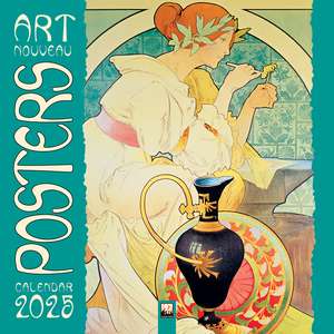 Art Nouveau Posters Wall Calendar 2025 (Art Calendar) de Flame Tree Studio