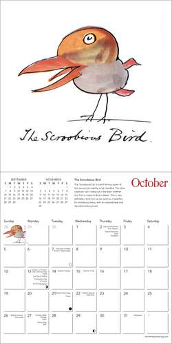 Bodleian Libraries: Edward Lear's Nonsense Birds Mini Wall Calendar 2025 (Art Calendar) de Flame Tree Studio