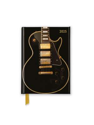 Black Gibson Guitar 2025 Luxury Pocket Diary Planner - Week to View de Flame Tree Studio