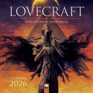 Lovecraft: Illustrated by Jason Engle Wall Calendar 2026 (Art Calendar) de Flame Tree Studio