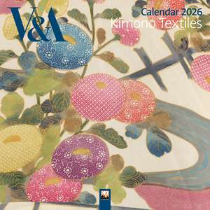 V&A: Kimono Textiles Wall Calendar 2026 (Art Calendar) de Flame Tree Studio