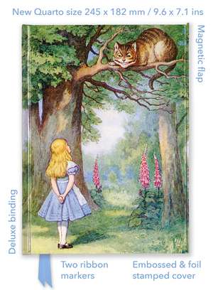 John Tenniel: Alice and the Cheshire Cat (Foiled Quarto Journal) de Flame Tree Studio