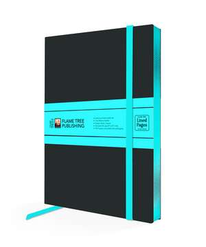 Black & Blue Artisan Paperback Notebook de Flame Tree Studio