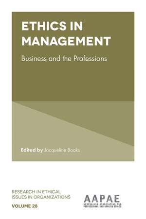 Ethics in Management de Jacqueline Boaks