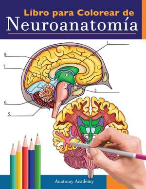 Libro para colorear de neuroanatomía de Anatomy Academy