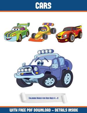 Coloring Books for Kids Ages 4 - 8 (Cars) de James Manning