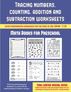 Math Books for Preschool (Tracing numbers, counting, addition and subtraction) de James Manning